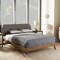 Baxton Studio Penelope Solid Walnut Wood Grey Upholstered King Size Platform Bed 131-7111 - alternate 5
